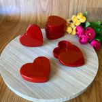 Caixa acrílica coração 7x2cm 10 unidades