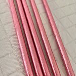 Canudo de papel Glitter Rosa - pacote com 20 unidades