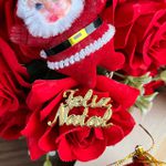 Aplique ABS Dourado Feliz Natal - 3cm - 10 Unidades