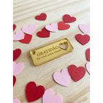 Pingente Acrílico Espelhado Retangular 4cm – Gratidão Cliente (Dourado) – Kit com 10 unidades