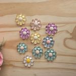 Aplique de Resina Flor 3D Margarida - 3cm (10 Unidades)