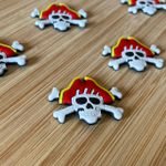 Kit emborrachado caveiras pirata 10 unidades