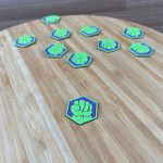 Aplique Emborrachado Símbolo Hulk 2cm - 10 Unidades