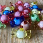 Entremeio Balinha Irisada Transparente 2cm - 10 Unidades