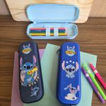 Estojo Box Rígido Stitch (PVC + Poliéster) - 21x7x4,5CM