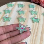 Aplique Resina Estrela do Mar Verde – 2,5cm, 10 Unidades