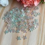 Aplique Mini Estrela do Mar 1cm com Glitter Furta-Cor – 30 unidades