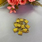 Aplique ABS Cadeado Texturizado - Dourado e Prata (10 Unidades)