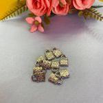 Aplique ABS Cadeado Texturizado - Dourado e Prata (10 Unidades)