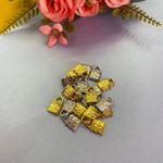 Aplique ABS Cadeado Texturizado - Dourado e Prata (10 Unidades)