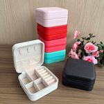 Mini Porta Jóia Quadrado com Zíper – 9,5x9,5cm