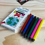 Mini Lápis de Cor Hexagonal 6 Cores – Make+ Eco