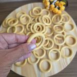 Argola de Madeira Marfim 5cm x 3cm - 10 Unidades