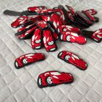 Aplique Emborrachado Carros Vermelho 2,3x5cm - 10un