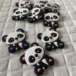 Aplique Emborrachado Panda Sortido - 10 unidades