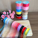 Fita de Organza Voal Lisa Brilho 2,5cm (Fina) - 10 Metros