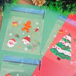 Saquinho Natalino C/ Fechamento Adesivo – 10x10cm, 50 Unidades Sortidas