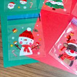 Saquinho Natalino C/ Fechamento Adesivo – 10x10cm, 50 Unidades Sortidas