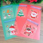 Saquinho Natalino C/ Fechamento Adesivo – 10x10cm, 50 Unidades Sortidas