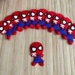 Aplique emborrachado homem aranha baby/ teia -10 unidades