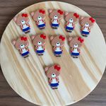 Aplique Emborrachado Ursinha Escolar - 4cm (10 Unidades)