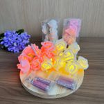 FIO DE LED /10 LUZES AMAR. 2MT UN ROSA DE EVA CORES