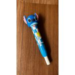 CANETA BORRACHA STITCH 12CM UN AZUL