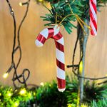 ENFEITE DE NATAL BENGALA 6,5CM PCT. 6UN BRA/VERM