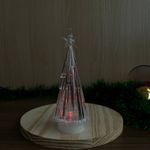 ENFEITE ACRILICO ARVORE DE NATAL 15CM UN LUZ COLORIDA