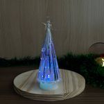 ENFEITE ACRILICO ARVORE DE NATAL 15CM UN LUZ COLORIDA
