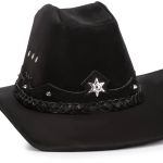 Chapéu Traiado Americano com estrela Preto 