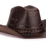 Chapéu Traiado Americano Western Fóssil Coffe