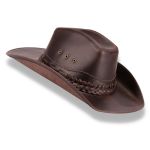 Chapéu Traiado Americano Western Fóssil Coffe