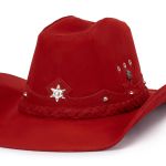 Chapéu Traiado Americano com estrela Vermelho
