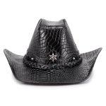 Chapéu Traiado Americano com estrela Snake Preto