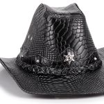 Chapéu Traiado Americano com estrela Snake Preto