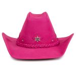 Chapéu Traiado Americano com estrela Rosa 