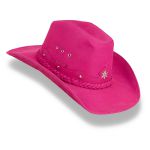 Chapéu Traiado Americano com estrela Rosa 