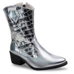 Bota Feminina Texana - Estilo e Conforto - Zarato Prata