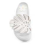 Sandálias Papete Femininas Folha - Conforto E Estilo Branco