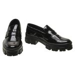 Sapato Mocassim Tratorado Feminino SL Preto-Verniz