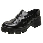 Sapato Mocassim Tratorado Feminino SL Preto-Verniz