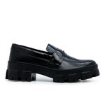 Sapato Mocassim Tratorado Feminino SL Preto-Verniz