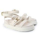 Sandália Papete Feminina Sofia Sola Alta Off-White