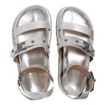 Sandália Papete Feminina Sofia Sola Alta Prata