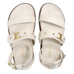 Sandália Papete Feminina Sofia Sola Baixa Off-White