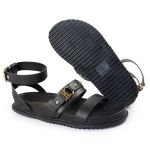 Sandália Papete Feminina Sofia Sola Baixa Preto