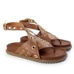 Papete Feminina Alessandra Sola Baixa Caramelo