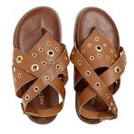 Papete Feminina Alessandra Sola Baixa Caramelo