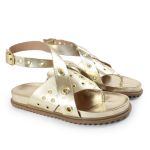 Papete Feminina Alessandra Sola Baixa Dourado